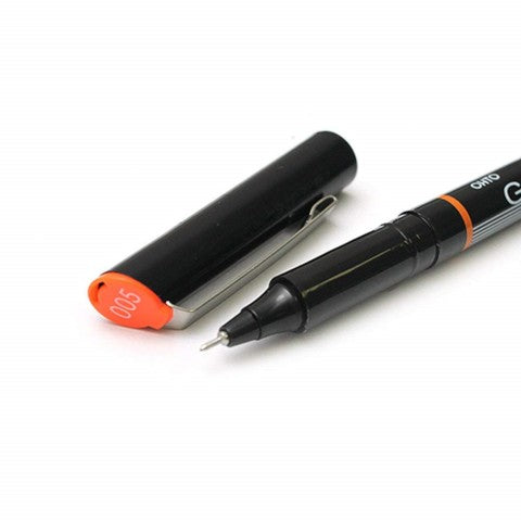 OHTO GRAPHIC LINER NEEDLE POINT DRAWING PEN PIGMENT INK 005 0.3 MM BLACK INK