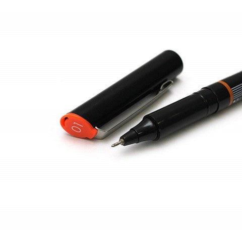 OHTO GRAPHIC LINER NEEDLE POINT DRAWING PEN PIGMENT INK 01 0.4 MM BLACK INK