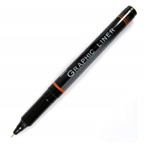OHTO GRAPHIC LINER NEEDLE POINT DRAWING PEN PIGMENT INK 02 0.5 MM BLACK INK