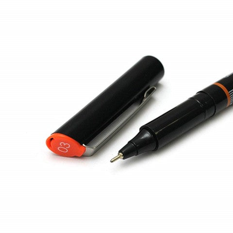 OHTO GRAPHIC LINER NEEDLE POINT DRAWING PEN PIGMENT INK 03 0.7 MM BLACK INK