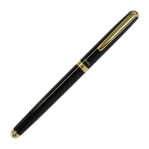 OHTO CERAMIC ROLLERBALL CR02 0.5 MIDDLE BARREL GOLD BLACK