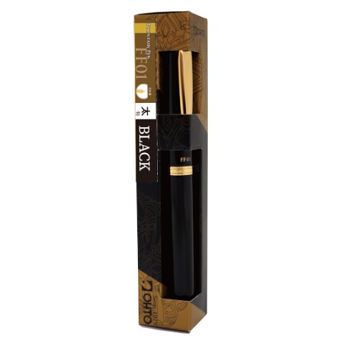 OHTO FOUNTAIN PEN FF01 THICK BARREL GOLD BLACK