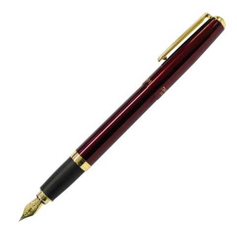 OHTO FOUNTAIN PEN FF01 THICK BARREL GOLD WINE