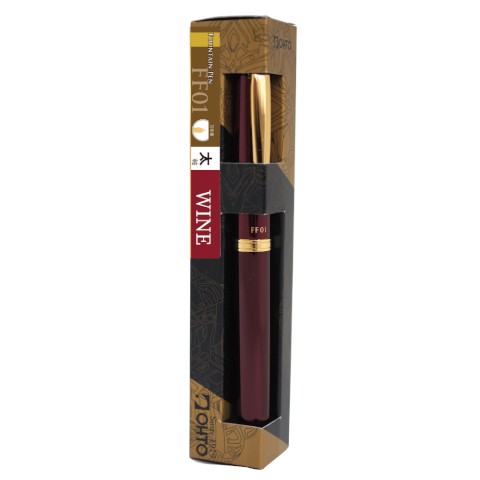 OHTO FOUNTAIN PEN FF01 THICK BARREL GOLD WINE