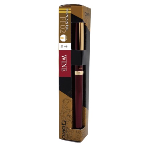 OHTO FOUNTAIN PEN FF02 MIDDLE BARREL GOLD WINE