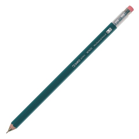 WN01 WOODEN MECH PENCIL 0.5 GREEN