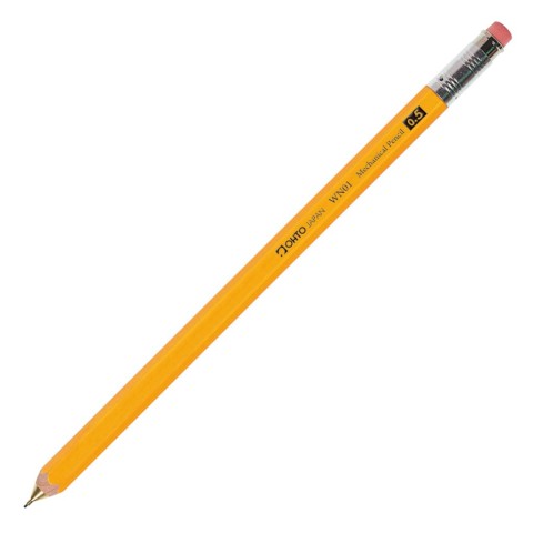 WN01 WOODEN MECH PENCIL 0.5 YELLOW