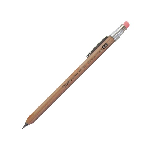 WN02 WOODEN MECH PENCIL 0.5 MINI NATURL