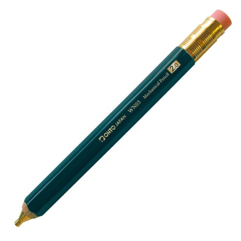 WN03 WOODEN MECH PENCIL 2.0 GREEN