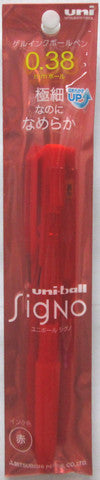 UNI-BALL SIGNO RT1 0.38MM HANGING PACKAGE INK:RED (GEL INK)