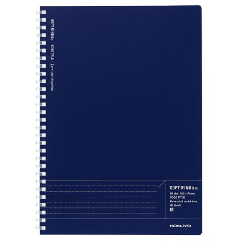 KOKUYO SOFT RING NOTEBOOK BIZ B5 40 SHEET DOTTED LINE NAVY