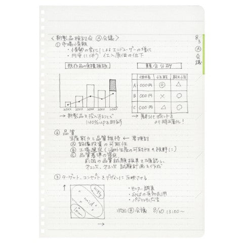 KOKUYO SOFT RING NOTEBOOK BIZ B5 40 SHEET DOTTED LINE NAVY