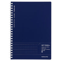 KOKUYO SOFT RING NOTEBOOK BIZ A5 50 SHEET DOTTED LINE NAVY