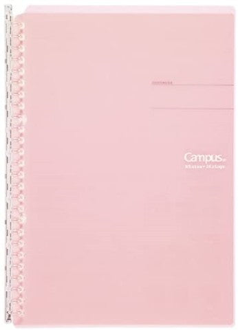 <N>KOKUYO CAMPUS BINDER SMART RING DOTTED LINE 26 HOLE B5 10/25 SHEET LIGHT PINK