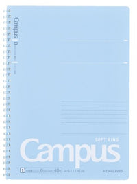 CAMPUS SOFT RING NOTEBOOK B5 40 SHEETS 6MM DOTTED LINE BLUE