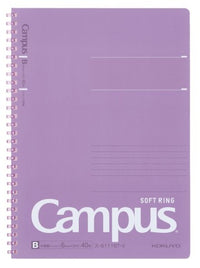 CAMPUS SOFT RING NOTEBOOK B5 40 SHEETS 6MM DOTTED LINE PURPLE