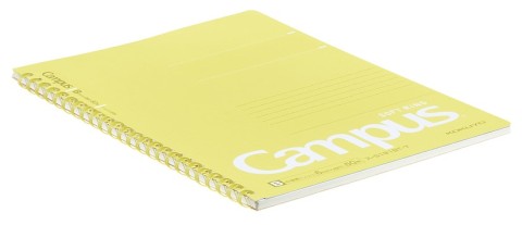 CAMPUS SOFT RING NOTEBOOK A5 50 SHEETS 6MM DOTTED LINE YELLOW