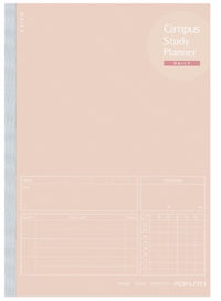 CAMPUS STUDY PLANNER NOTEBOOK A5 DAILY PINK