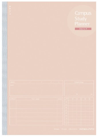 CAMPUS STUDY PLANNER NOTEBOOK A5 DAILY PINK