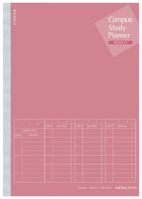 CAMPUS STUDY PLANNER NOTEBOOK A5 WEEKLY PINK