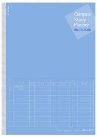 CAMPUS STUDY PLANNER NOTEBOOK B5 WEEKLY BLUE