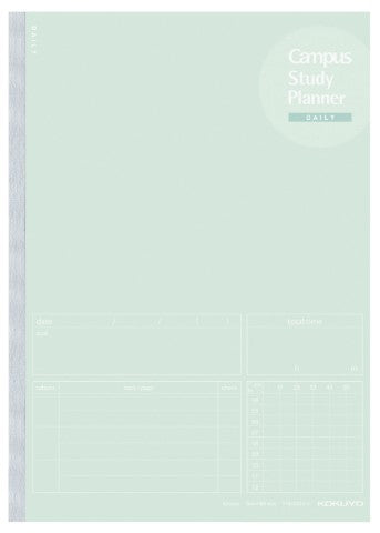 CAMPUS STUDY PLANNER NOTEBOOK B5 DAILY GREEN