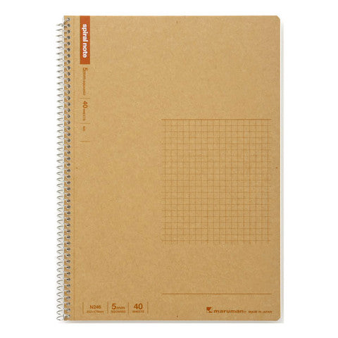 SPIRAL NOTEBOOK BASIC B5 GRID 5.0MM 40 SHEETS