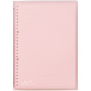 MARUMAN KURUFIT BINDER - B5 - 26 RINGS - LIGHT PINK