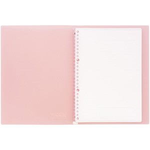 MARUMAN KURUFIT BINDER - B5 - 26 RINGS - LIGHT PINK