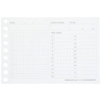MARUMAN LOOSE LEAF PAPER - MINI B7 MODIFIED - EASY TO WRITE - TIME PLANNING - 9 HOLES - 50 SHEETS