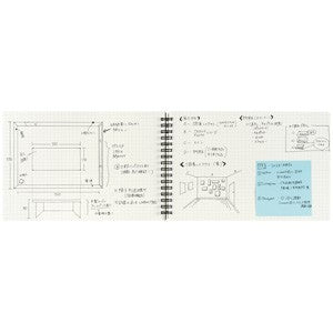 MARUMAN MNEMOSYNE N165 TWIN RING MEMO PAD - A5 - 5 MM GRAPH