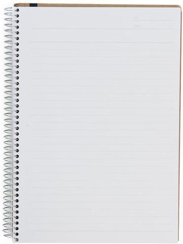 MARUMAN SPIRAL NOTE BASIC NOTEBOOK A5 6.5MM. LINE RULED 80 SHEETS