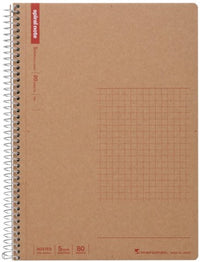 MARUMAN SPIRAL NOTE BASIC NOTEBOOK A5 5MM GRAPH 80 SHEETS