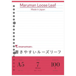 A5 LOOSE LEAF 7MM LINE 100 SHEETS