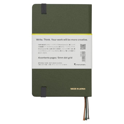 MNEMOSYNE JOURNAL A6 5 MM DOT GRID DEEP GREEN