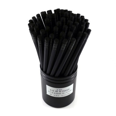 BLACK IN BLACK HEXAGON HB W/ ERASER