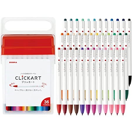 CLICKART KNOCK SIGN PEN 0.6 36 COLOR SET N