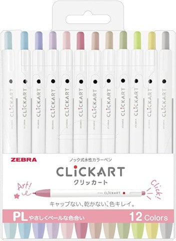 CLICKART KNOCK SIGN PEN 0.6 12 COLOR SET PL