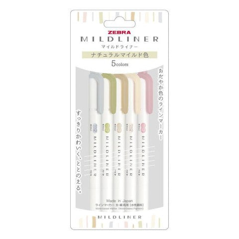MILDLINER MILD 5 COLOR SET NTC