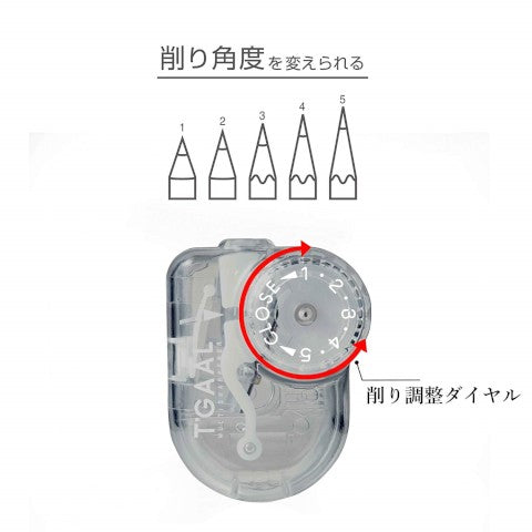 PENCIL SHARPENER T'GAAL: LEAD ANGLE ADJUSTABLE