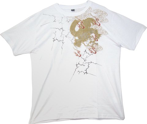 T-SHIRTS DRAGON WHITE M (DOUBLE-SIDE)