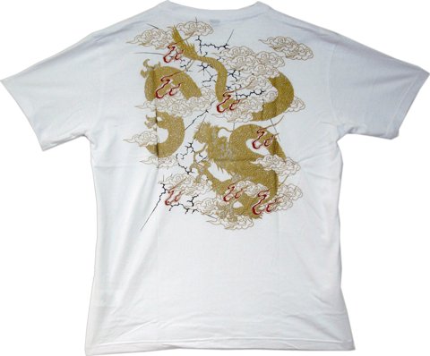 T-SHIRTS DRAGON WHITE M (DOUBLE-SIDE)