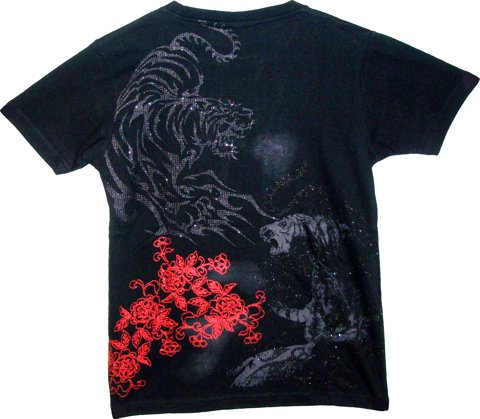 T-SHIRTS TWO TIGER BLACK L (DOUBLE-SIDE)