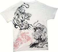 T-SHIRTS TWO TIGER WHITE L (DOUBLE-SIDE)