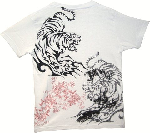 T-SHIRTS TWO TIGER WHITE L (DOUBLE-SIDE)