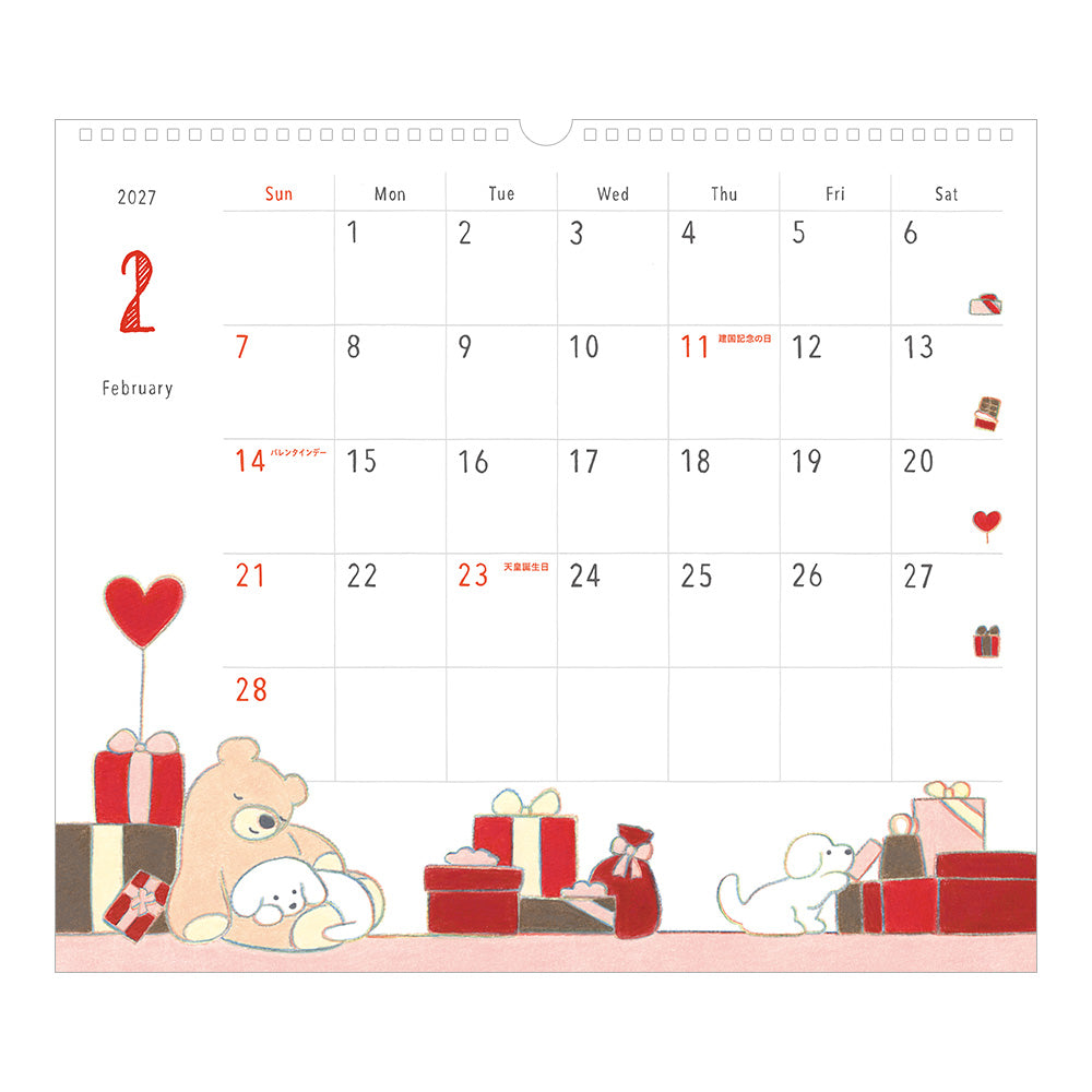 CALENDAR WALL-HANGING L DOG 2027 (31420006)