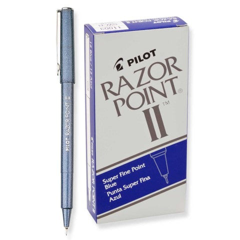 RAZOR POINT II MARKER PEN SUPER FINE BLUE