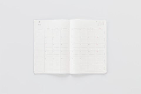 STALOGY DIARY 2026 A5 SLIM MONTHLY BLACK