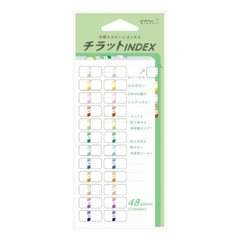 INDEX LABEL CHIRATTO NUMBER COLOR