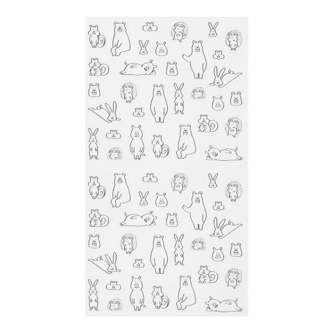 STICKER 2590 CHAT FOREST ANIMALS 